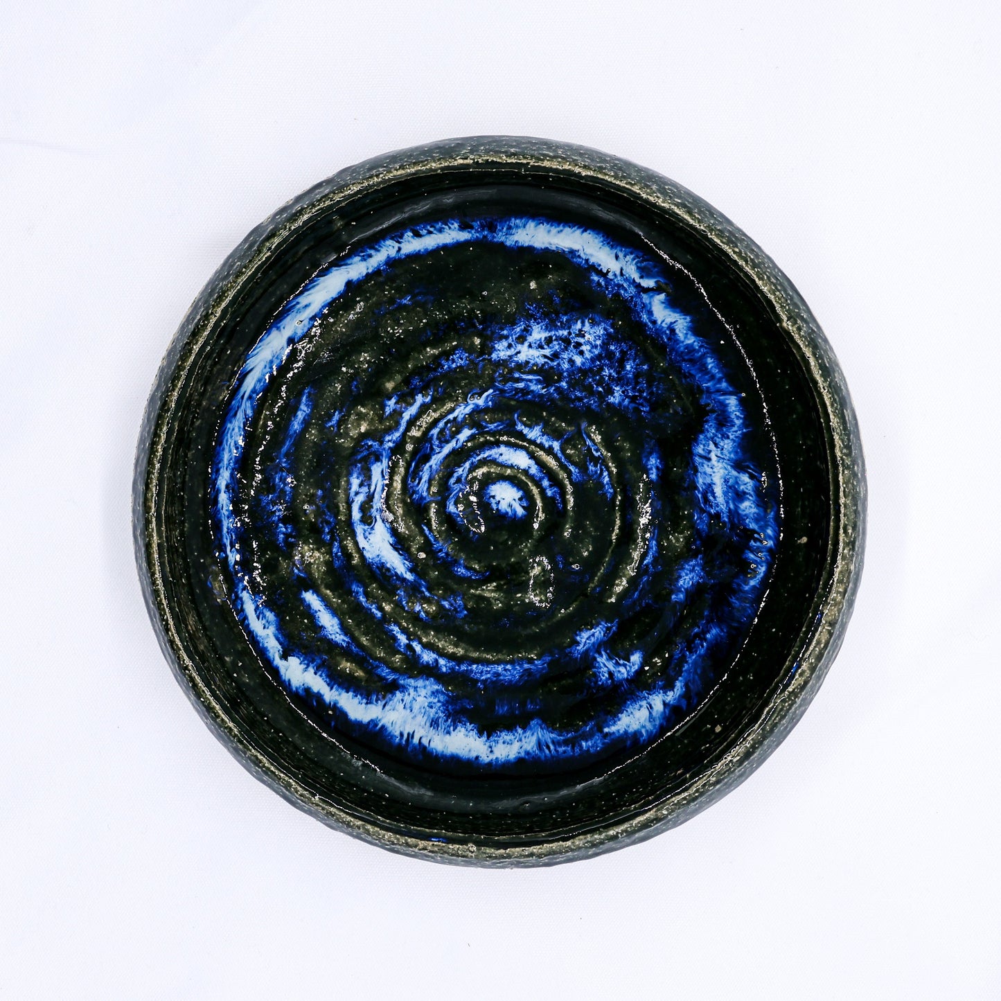 10 inch Cerulean Coast Mist Handmade Milled Stoneware Large Ceramic Plate