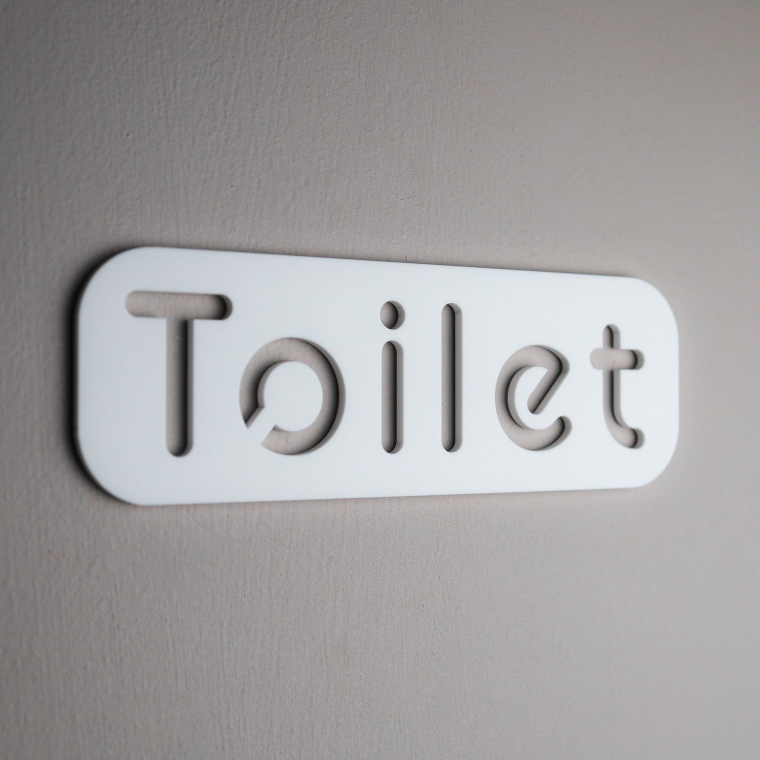 Script 'Toilet' Sign