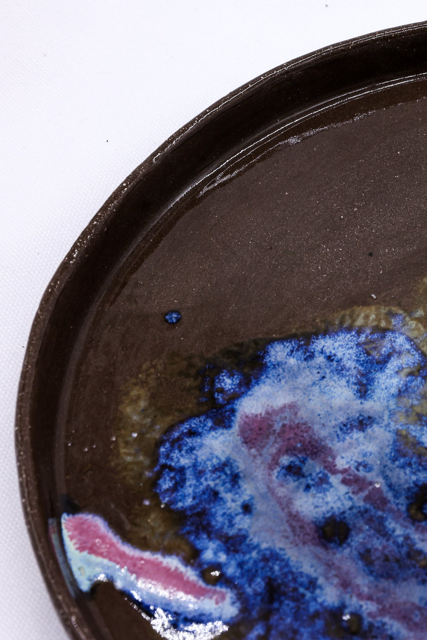 27 cm Nebula Smoked Grey Large Stoneware Handmade Ceramic Dinner Plate