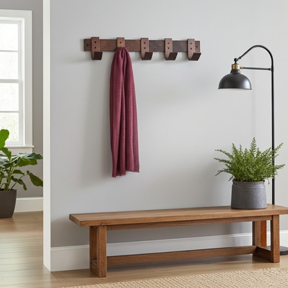 Designer Coat Rack - Walnut