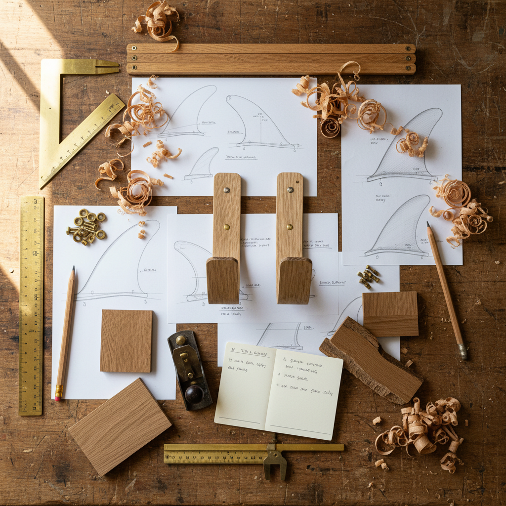 Handmade UK Story - showing surfboard mounts 