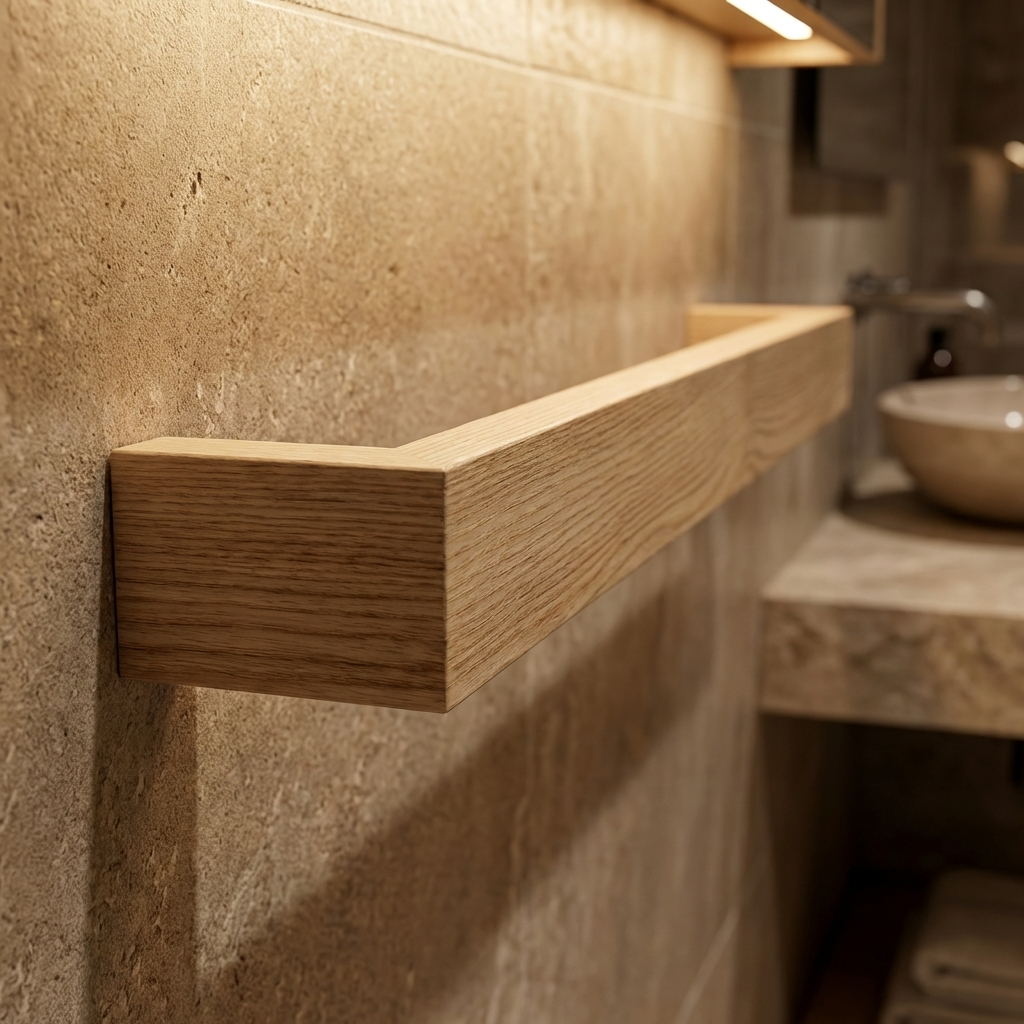 Luxury ash towel rail for modern interiors