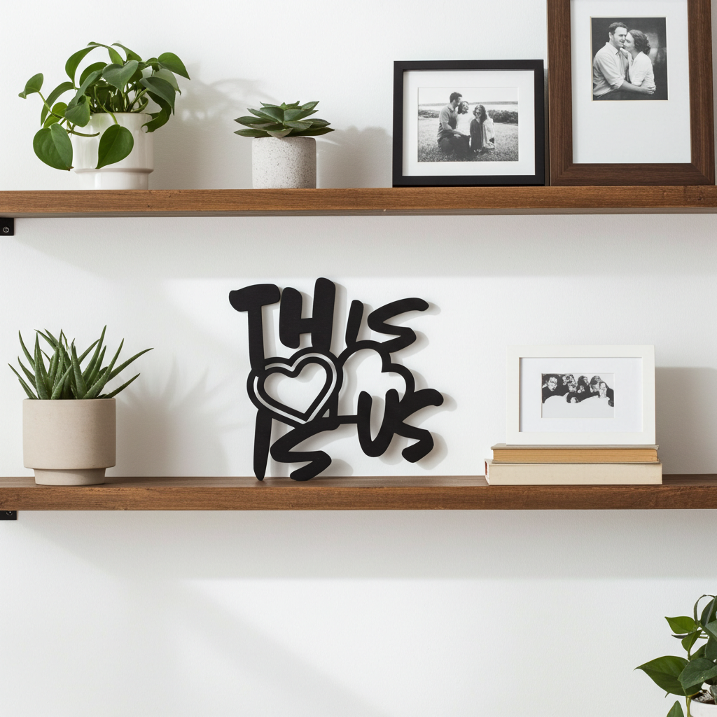 This Is Us Sign | Black MDF | Family Home Decor