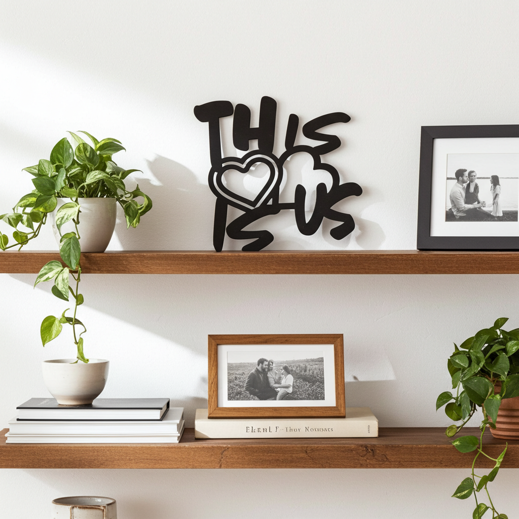 This Is Us Sign | Black MDF | Family Home Decor