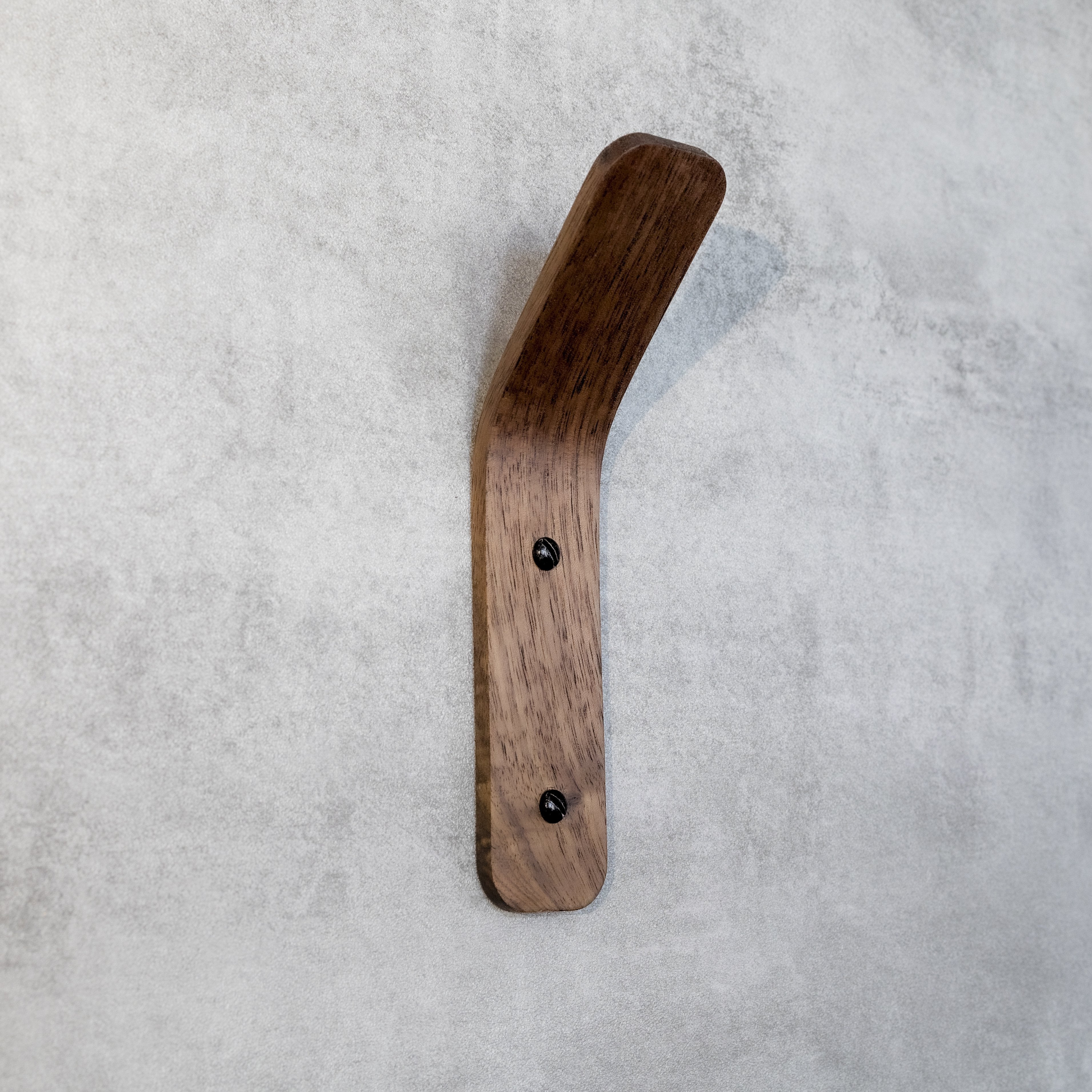 Walnut Coat Hooks Tordu | Curved Scandinavian Coat Hooks | Heavy Duty 7kg | UK Made
