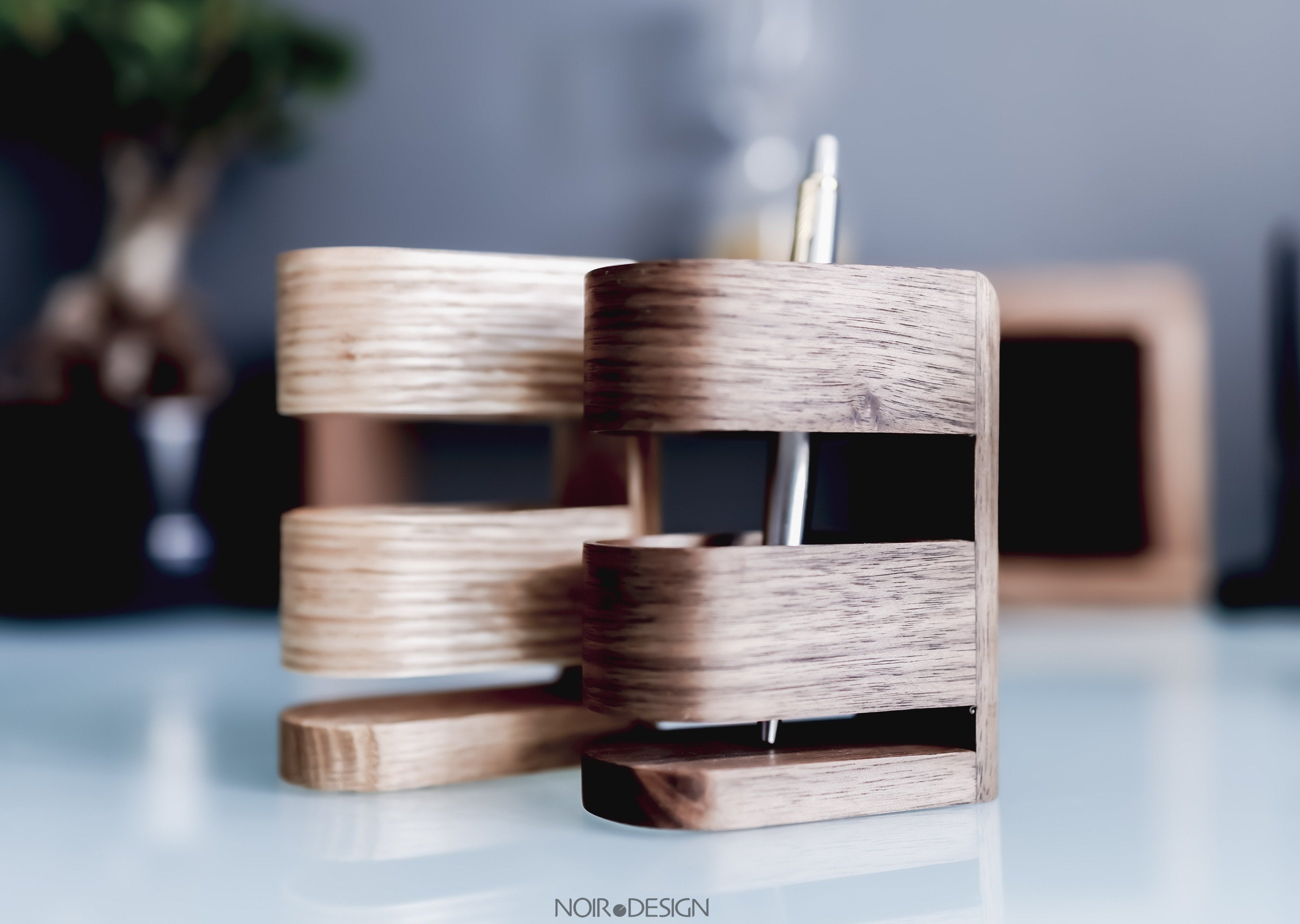 Walnut Pen Pot | Handcrafted Wooden Desk Organizer & Pencil Holder
