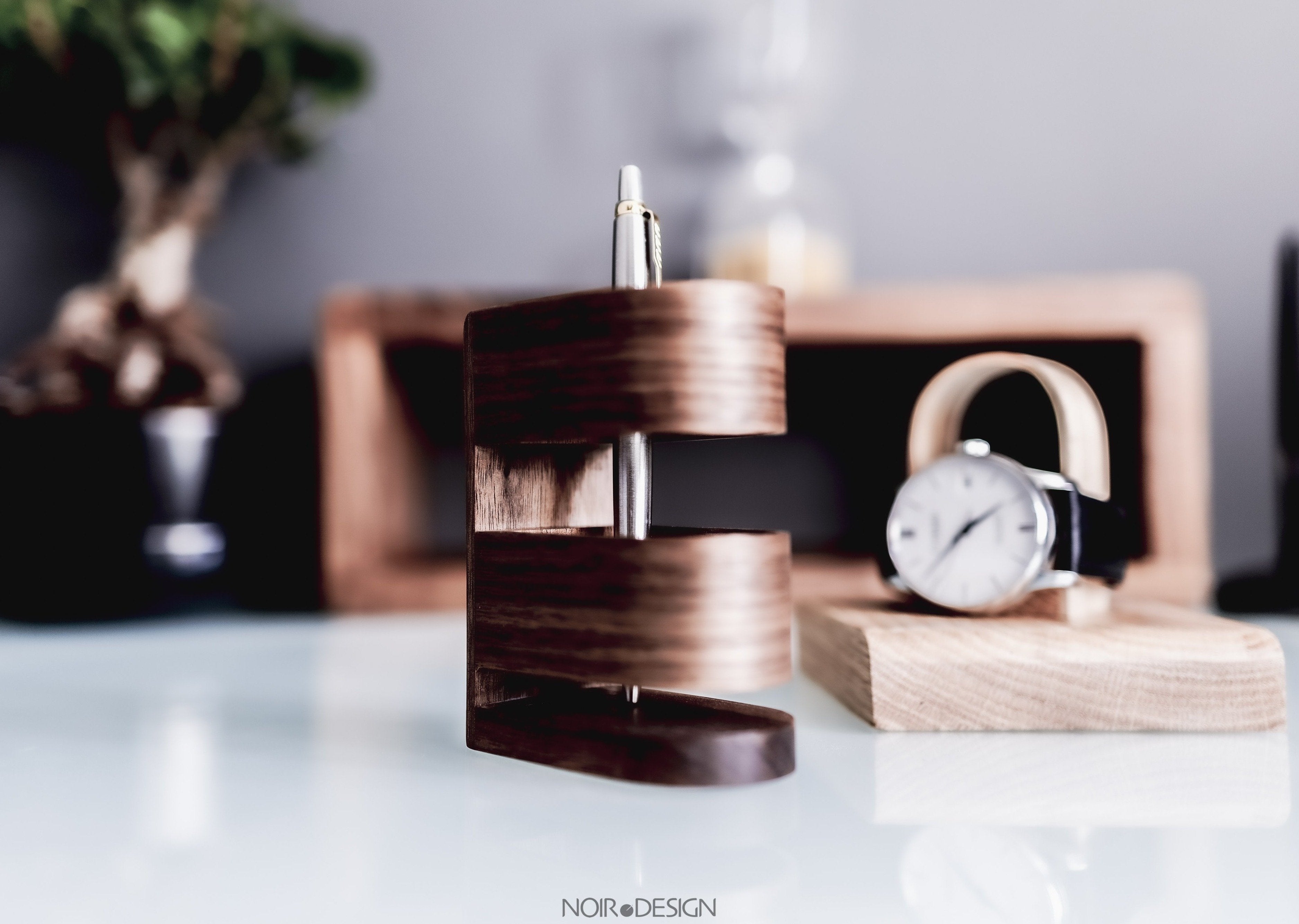 Walnut Pen Pot | Handcrafted Wooden Desk Organizer & Pencil Holder