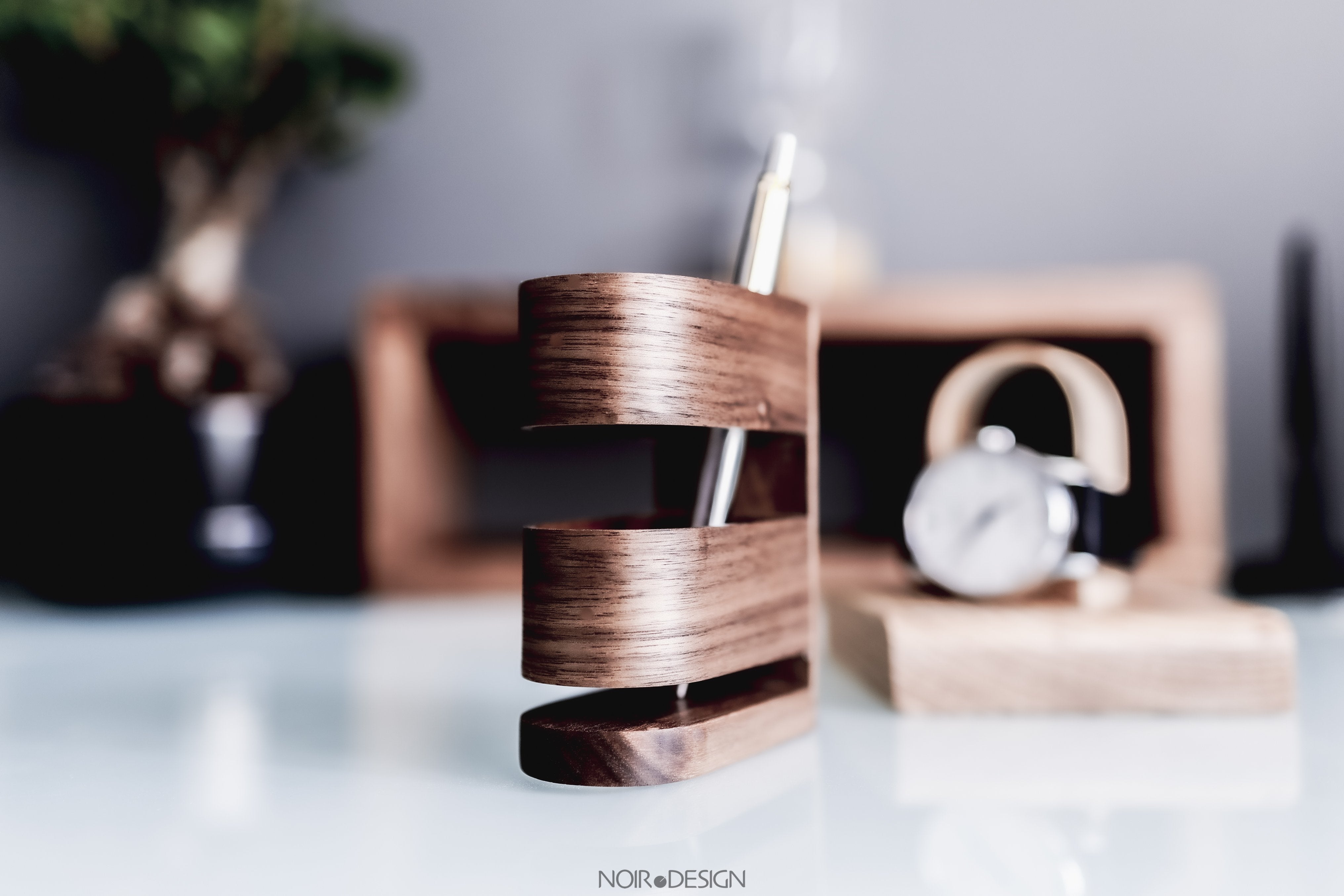 Walnut Pen Pot | Handcrafted Wooden Desk Organizer & Pencil Holder